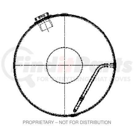 A03-32564-180 by FREIGHTLINER - Fuel Tank - Aluminum, 22.88 in., LH, 100 gal, Plain