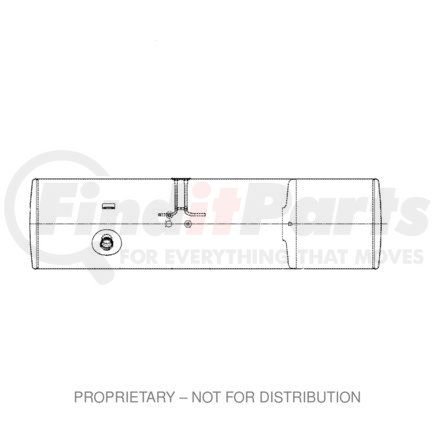 A03-32575-181 by FREIGHTLINER - Fuel Tank - Aluminum, 22.88 in., RH, 150 gal, Polished