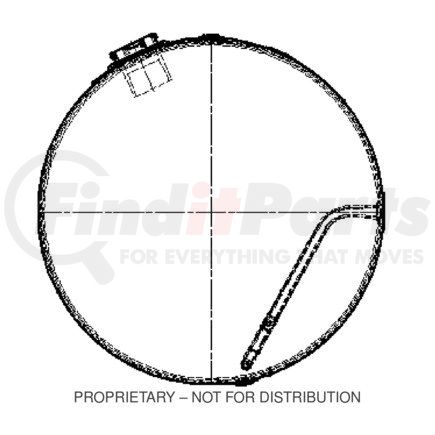 A03-32706-331 by FREIGHTLINER - Fuel Tank - Aluminum, 25 in., RH, 100 gal, Polished