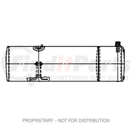 A03-32919-221 by FREIGHTLINER - Fuel Tank - Aluminum, 22.88 in., RH, 100 gal, Plain