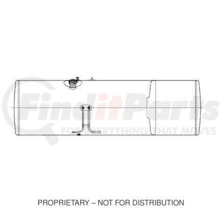 A03-33728-181 by FREIGHTLINER - Fuel Tank - Aluminum, 22.88 in., RH, 120 gal, Plain, D2