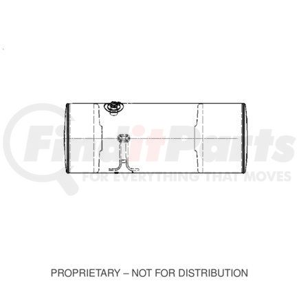 A03-26334-171 by FREIGHTLINER - Fuel Tank - Aluminum, 22.88 in., RH, 60 gal, Polished, Assembly