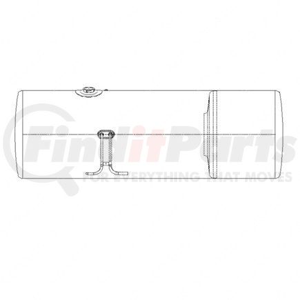 A03-27948-191 by FREIGHTLINER - Fuel Tank - Aluminum, 25 in., RH, 90 gal, Plain