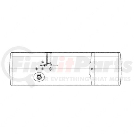 A03-34838-160 by FREIGHTLINER - Fuel Tank - Aluminum, 22.88 in., LH, 70 gal, Plain, Auxiliary