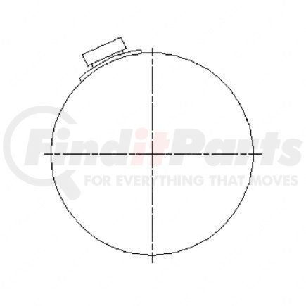 A03-35380-181 by FREIGHTLINER - Fuel Tank - Aluminum, 22.88 in., RH, 150 gal, Plain, without Electrical Flow Gauge Hole