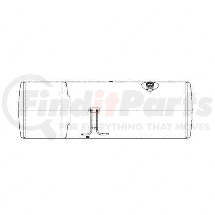 A03-35694-517 by FREIGHTLINER - Fuel Tank - Aluminum, 25 in., RH, 140 gal, Polished