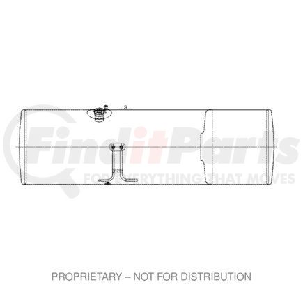 A03-33728-235 by FREIGHTLINER - Fuel Tank - Aluminum, 22.88 in., RH, 120 gal, Polished, without Exhaust Fuel Gauge Hole