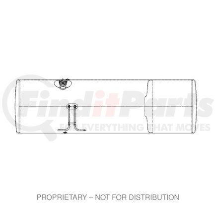 A03-34249-170 by FREIGHTLINER - Fuel Tank - Aluminum, 22.88 in., LH, 60 gal, Plain