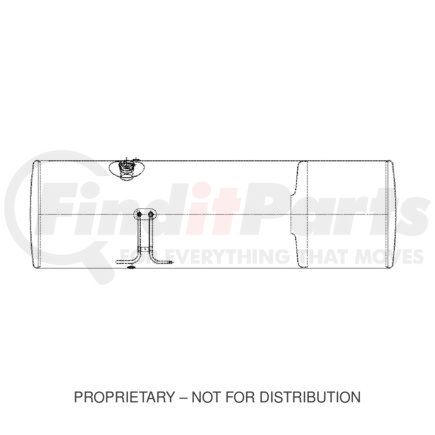 A03-34253-185 by FREIGHTLINER - Fuel Tank - Right Side, Aluminum