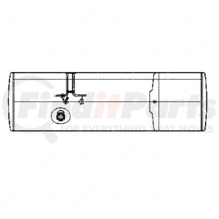 A03-34310-201 by FREIGHTLINER - Fuel Tank - Aluminum, 22.88 in., RH, 60 gal, Plain, without Exhaust Fuel Gauge Hole