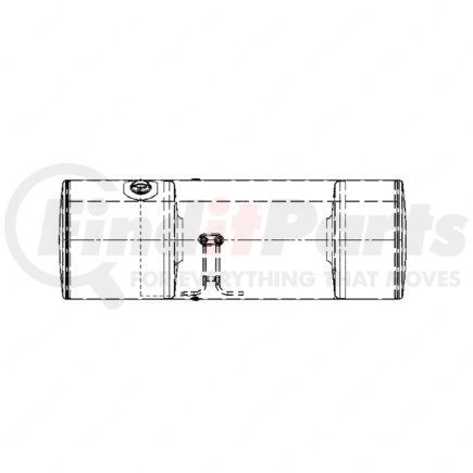 A03-37931-161 by FREIGHTLINER - Fuel Tank - Aluminum, 22.88 in., RH, 80 gal, Plain, without Electrical Flow Gauge Hole