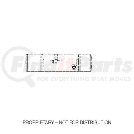 A03-38309-291 by FREIGHTLINER - Fuel Tank - Aluminum, 22.88 in., RH, 80 gal, Plain, without Exhaust Fuel Gauge Hole