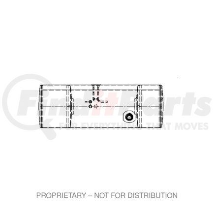 A03-38311-415 by FREIGHTLINER - Fuel Tank - Aluminum, 22.88 in., RH, 100 gal, Polished, 25 deg