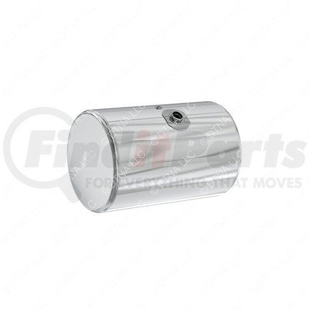 A03-39654-165 by FREIGHTLINER - Fuel Tank - Aluminum, 25 in., RH, 80 gal, Polished, 25 deg, without Electrical Flow Gauge Hole