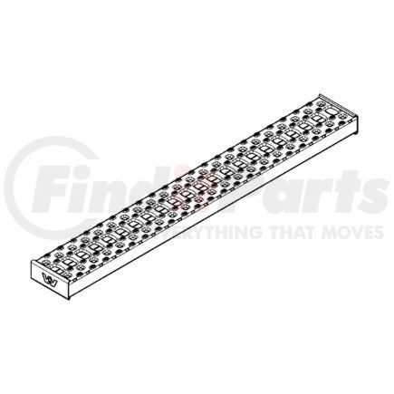 A22-77724-085 by FREIGHTLINER - Fuel Tank Strap Step - Aluminum, 855.08 mm x 142 mm, 2.54 mm THK
