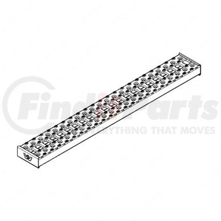 A22-77724-100 by FREIGHTLINER - Fuel Tank Strap Step - Aluminum, 1005.08 mm x 142 mm, 2.54 mm THK