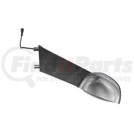 A22-77791-001 by FREIGHTLINER - Hood Mirror - Right Side, Volcano Gray, 483.9 mm x 492.6 mm