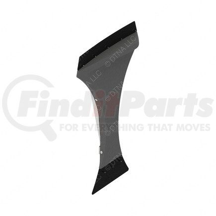 A22-76608-019 by FREIGHTLINER - Fender Extension Panel - Right Side, Thermoplastic Olefin, Granite Gray, 1015 mm x 617 mm