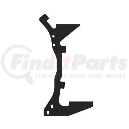 A22-76775-000 by FREIGHTLINER - Fuel Tank Step Bracket - Steel, Black, 6.35 mm THK