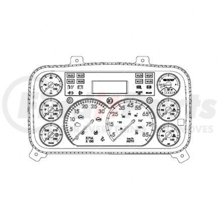 A22-77153-019 by FREIGHTLINER - Instrument Cluster - ICU 3S, Nafta, Hydraulic/Air