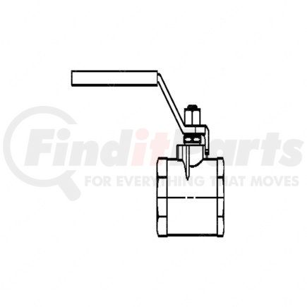 A23-09108-008 by FREIGHTLINER - HVAC Heater Water Shut-Off Valve - Brass