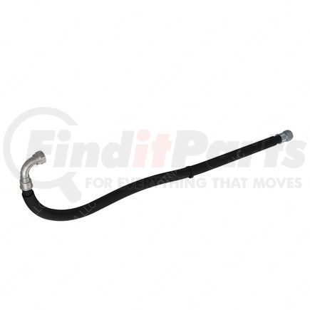 A23-12428-058 by FREIGHTLINER - Transmission Oil Cooler Hose - Wire Braided, 90Deg to Straight, 58 in.