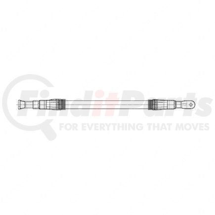 A66-04215-068 by FREIGHTLINER - Battery Ground Cable - Negative, 4/0 ga., M8, 3/8 90, 68 in.