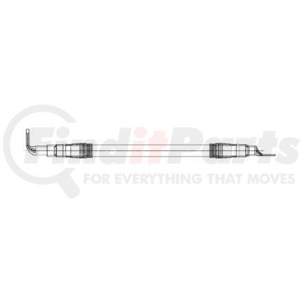 A66-04215-076 by FREIGHTLINER - Battery Ground Cable - Negative, 4/0 ga., M8, 3/8 90, 76 in.