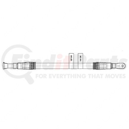 A66-04215-078 by FREIGHTLINER - Battery Ground Cable - Negative, 4/0 ga., M8, 3/8 90, 78 in.