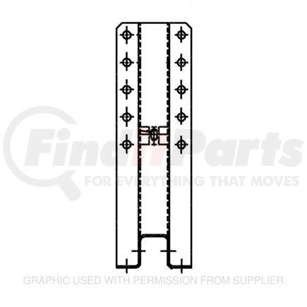 A---680-883-06-14 by FREIGHTLINER - Step Assembly Mounting Bracket - Steel, 0.12 in. THK