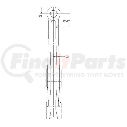 A---681-326-00-78 by FREIGHTLINER - Shock Absorber Bracket - Rear. Lower, Painted