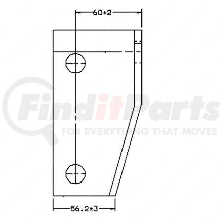 A-681-326-02-78 by FREIGHTLINER - Shock Absorber Bracket - Steel, 6.35 mm THK