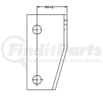 A-681-326-03-78 by FREIGHTLINER - Shock Absorber Bracket - Steel, 6.35 mm THK