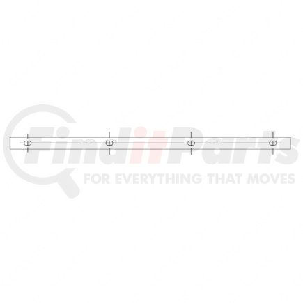 A---681-522-01-05 by FREIGHTLINER - Mud Flap Plate - Aluminum, 610 mm x 25.4 mm, 0.12 in. THK