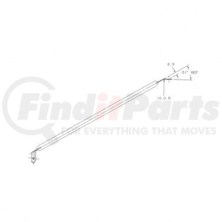 A---681-811-02-26 by FREIGHTLINER - Door Mirror Bracket - Left Side, Stainless Steel, Black