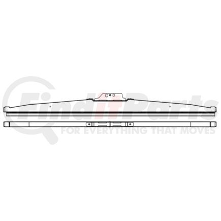 ABPN82W18 by FREIGHTLINER - Windshield Wiper Blade - Rubber, 18 in. Blade Length