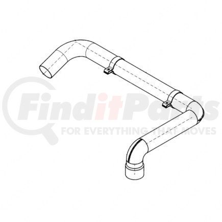 A-956-490-56-10 by FREIGHTLINER - Exhaust Pipe - Gas Line