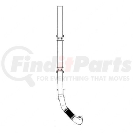 A-956-490-57-10 by FREIGHTLINER - Exhaust Pipe - Gas Line