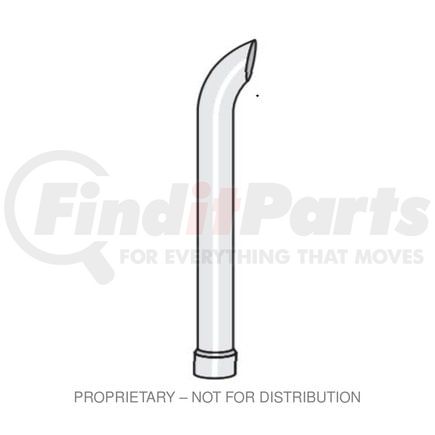 ABP-N49-50CS224A by FREIGHTLINER - Exhaust Stack Pipe - Aluminized Steel