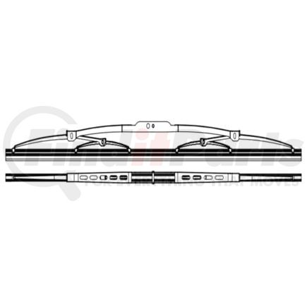 ABPN827516 by FREIGHTLINER - Windshield Wiper Blade - Rubber, 16 in. Blade Length