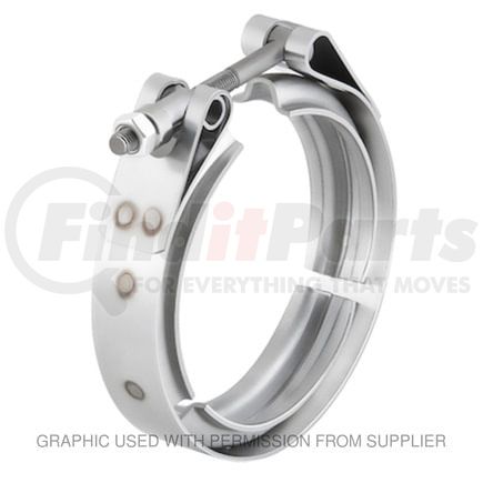 BRZ-VT10321-B by FREIGHTLINER - Exhaust Clamp - Stainless Steel