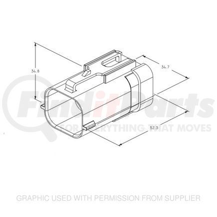 AFL-E1587-001 by FREIGHTLINER - Plug - 12-Cavity