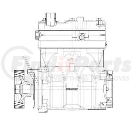 DDEA9061306415 by FREIGHTLINER - Air Brake Compressor - 299.70 mm Length