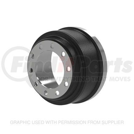 CM-10009830 by FREIGHTLINER - Brake Drum - Black, 0.53 in. THK