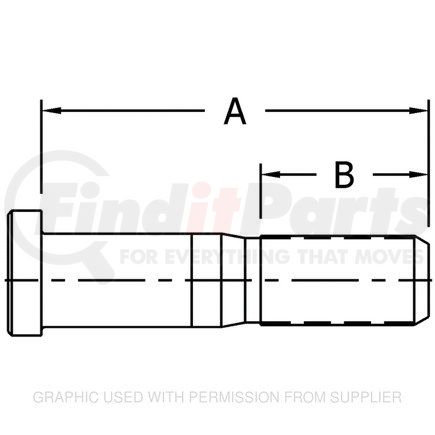 CM100373 by FREIGHTLINER - Drive Axle Wheel Hub Stud - Right Side