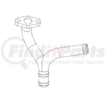 DDE23538633 by FREIGHTLINER - Turbocharger Oil Supply Hose - Steel