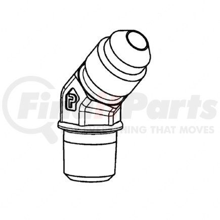 DDE23538754 by FREIGHTLINER - Pipe Fitting - Elbow, 45 deg