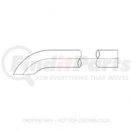 E04-13444-038 by FREIGHTLINER - Exhaust Stack Pipe - Steel, 0.07 in. THK