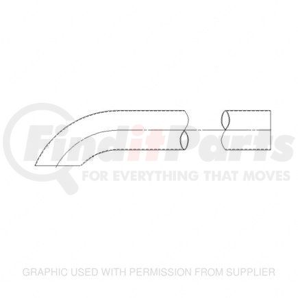 E04-13444-056 by FREIGHTLINER - Exhaust Stack Pipe - Aluminized Steel, 0.07 in. THK