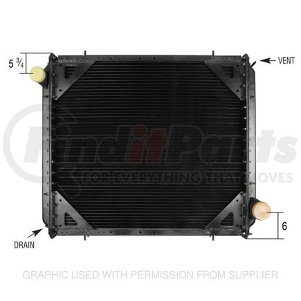 EXO3AC00022SP by FREIGHTLINER - Radiator Core - 37 in. x 2.25 in.